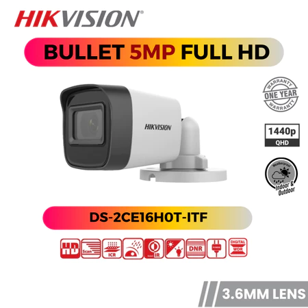HIKVISION CCTV Outdoor 5MP Bullet Camera Analog Full HD 1920P