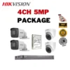 HIKVISION CCTV Set 4 Channel 1920P 8MP Hardisk 2Bullet + 2Dome